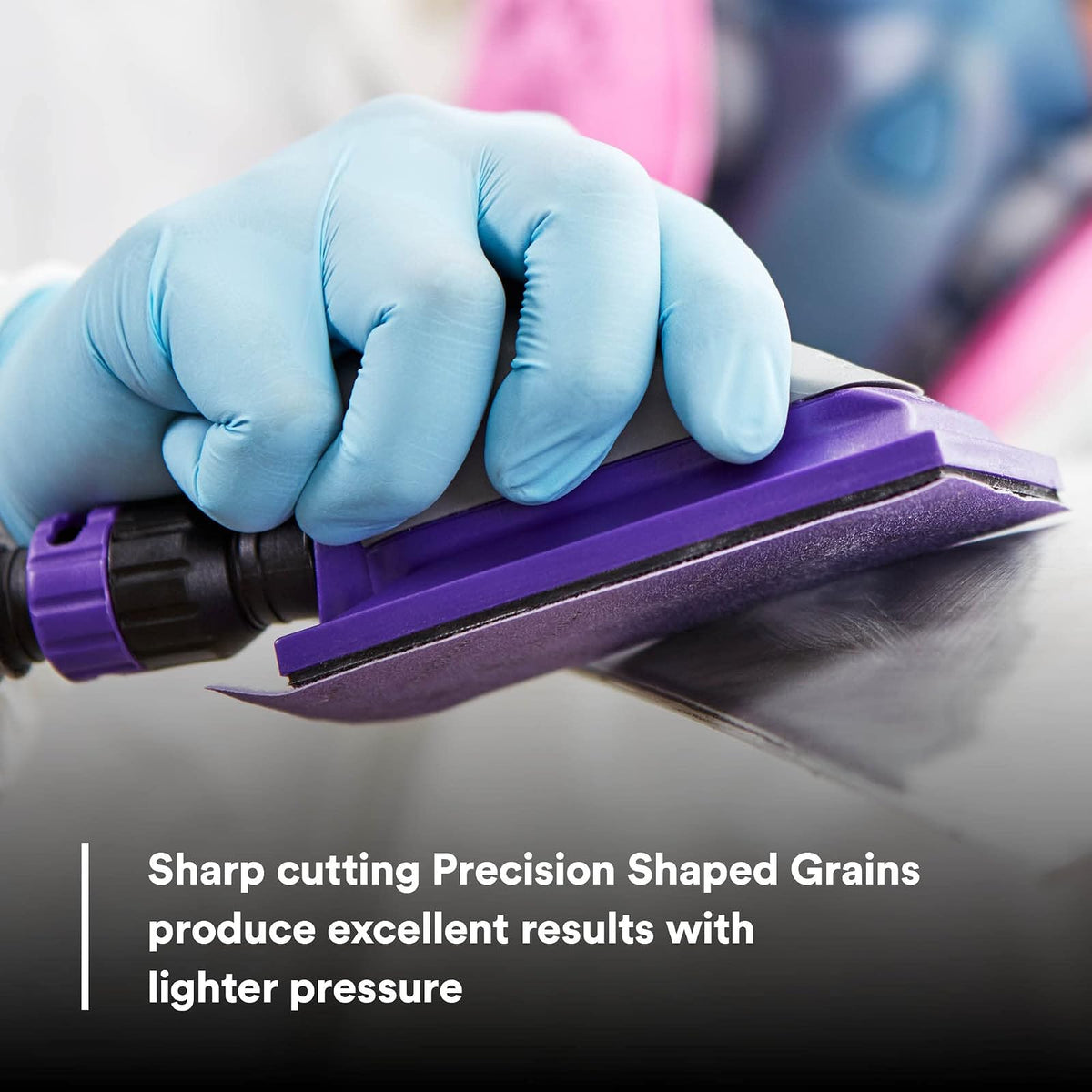 3M Rollo Hookit™ Cubitron II Clean Sanding 120+ 34444 | 1 rollo, multiorificio, para eliminación de revestimiento, reparación de cuerpo, lijado automático