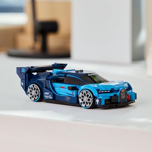 LEGO Speed Champions Auto Hiperdeportivo Bugatti Vision GT – Modelo en Kit – Auto de Carreras con 1 Minifigura de un Piloto – Set de Construcción para Mayores de 9 Años – 77253