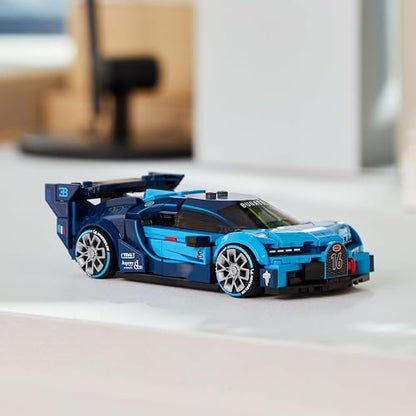 LEGO Speed Champions Auto Hiperdeportivo Bugatti Vision GT – Modelo en Kit – Auto de Carreras con 1 Minifigura de un Piloto – Set de Construcción para Mayores de 9 Años – 77253