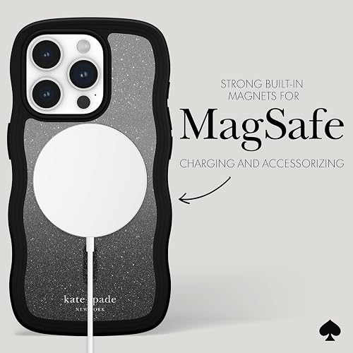 Kate Spade New York - Funda para iPhone 15 Pro, Compatible con MagSafe - Ondulado Nightfall