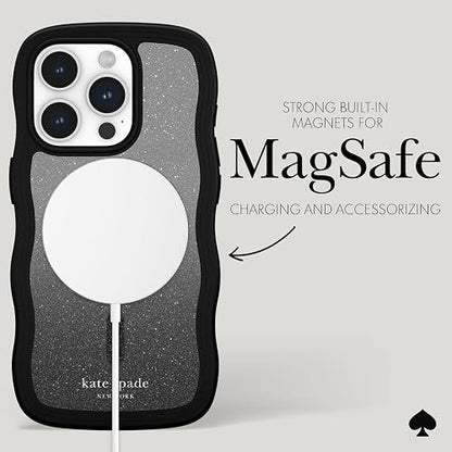 Kate Spade New York - Funda para iPhone 15 Pro, Compatible con MagSafe - Ondulado Nightfall