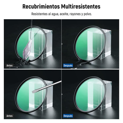 NEEWER 58mm Filtros ND Variable & Filtro Difusión Negra 1/4 Set, Paquete de 2 Vidrio Optico Multicapa Densidad Neutra ND2-400 & Filtro Efecto Cinematográfico Suave Ensueño para Lentes Cámara.