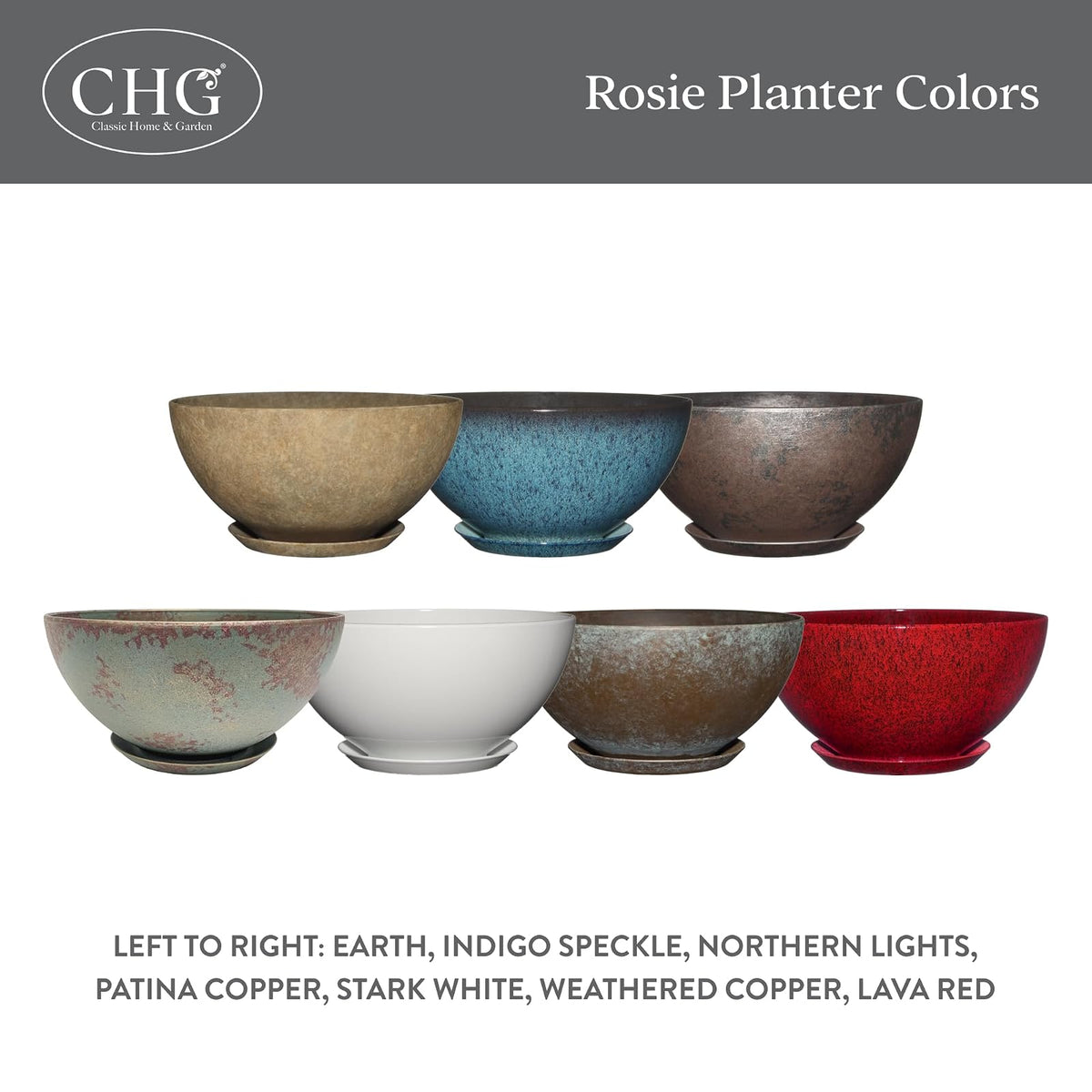 Classic Home and Garden 9010D-188T - Macetero Rosie de 10 Pulgadas, Tierra