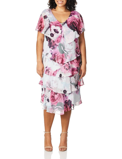 S.L. Fashions Vestido de Peluche, Talla Grande Vestido para Ocaciones Especiales para Mujer