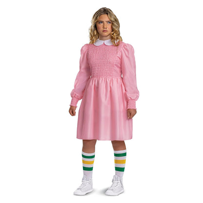 Disguise Eleven Pink Dress Costume for Kids, Official Stranger Things Costume Outfit