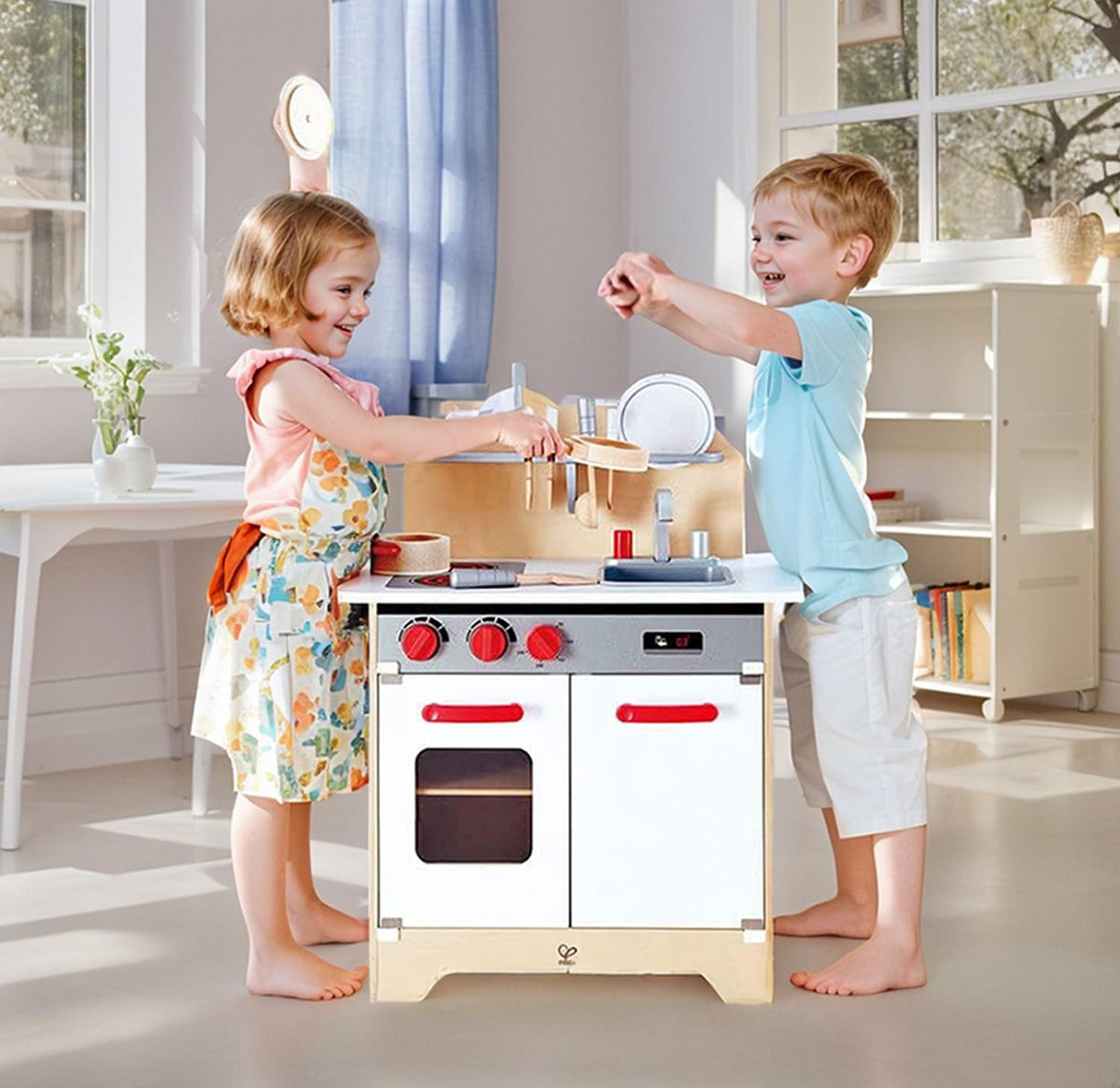 Hape White Gourmet Kitchen Toy, Red