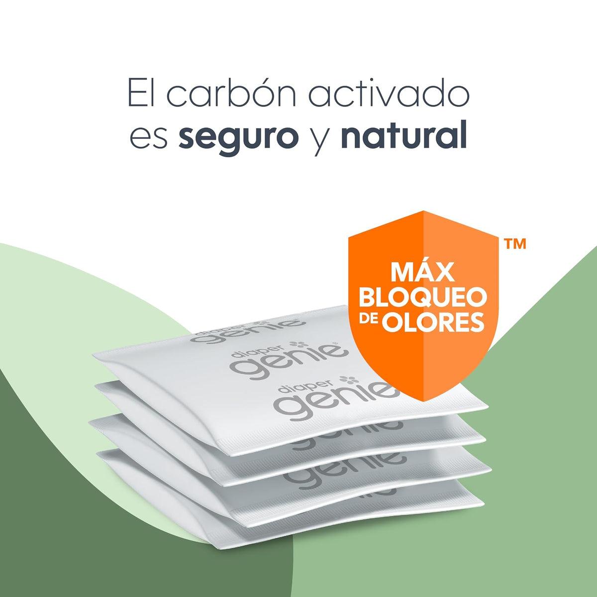 Filtros de Carbón Diaper Genie| Paquete de 4 | Compatible con los botes Diaper Genie Complete y Platinum