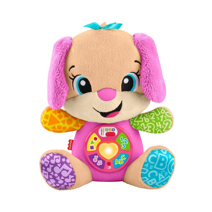 Fisher-Price Ríe y Aprende Peluche Musical Aprende Conmigo, 6+ Meses - Hermanita Aprende Conmigo