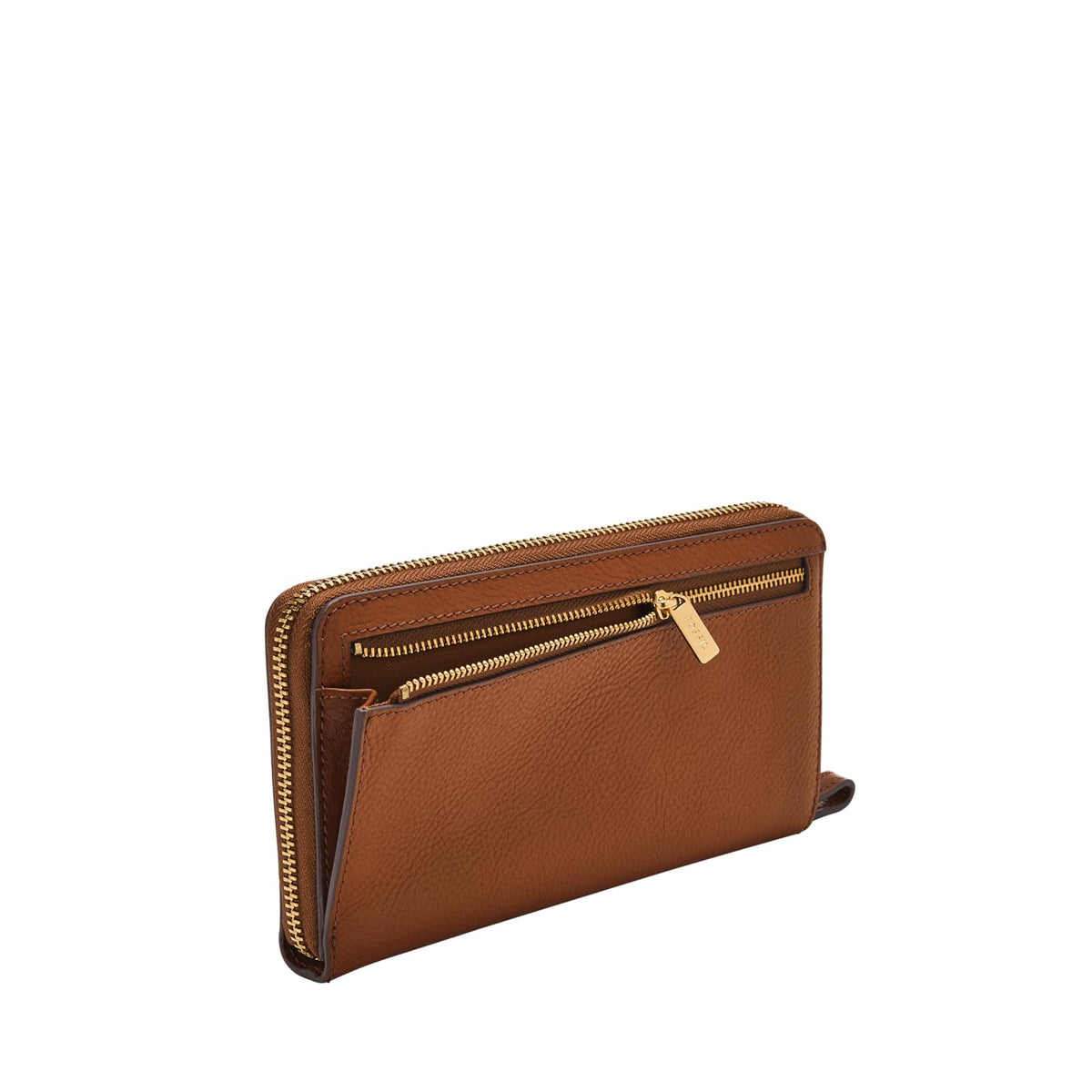 Fossil Liza - portafolios de piel con cierre alrededor de la mano con correa retráctil para mujer