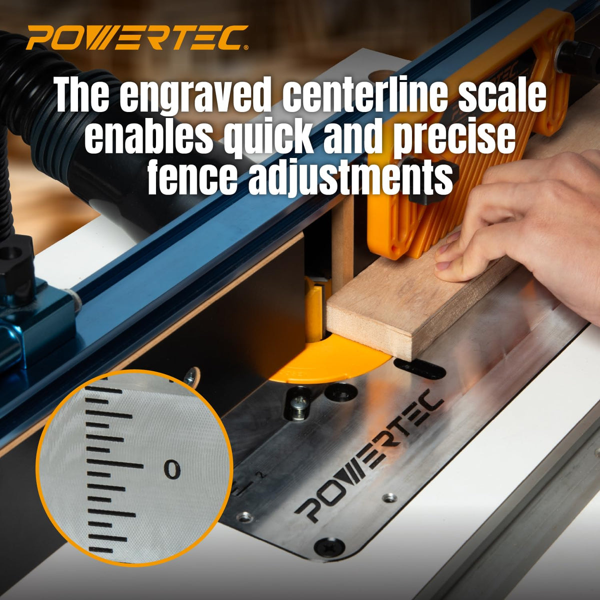 POWERTEC Placa de inserción de mesa de enrutador Bosch, DeWalt, Makita y | Placa de inserción de aluminio de precisión, tornillo de nivelación, pasador de arranque para carpintería con tablas de