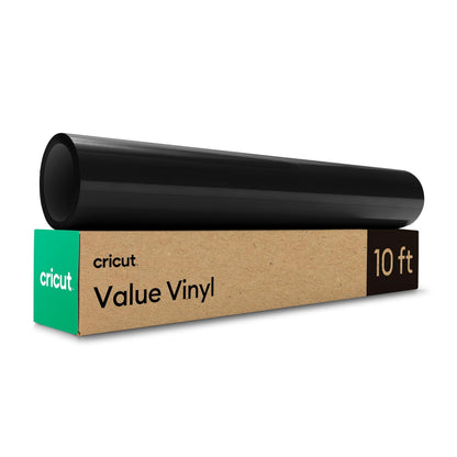 Cricut Vinilo Value 30.5 cm x 3 m, Colores Surtidos - Negro