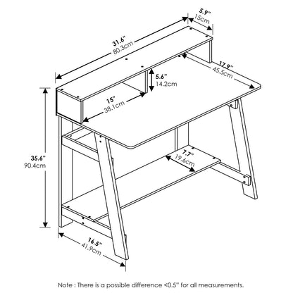 Furinno Simplistic a Frame - computadora para computadora
