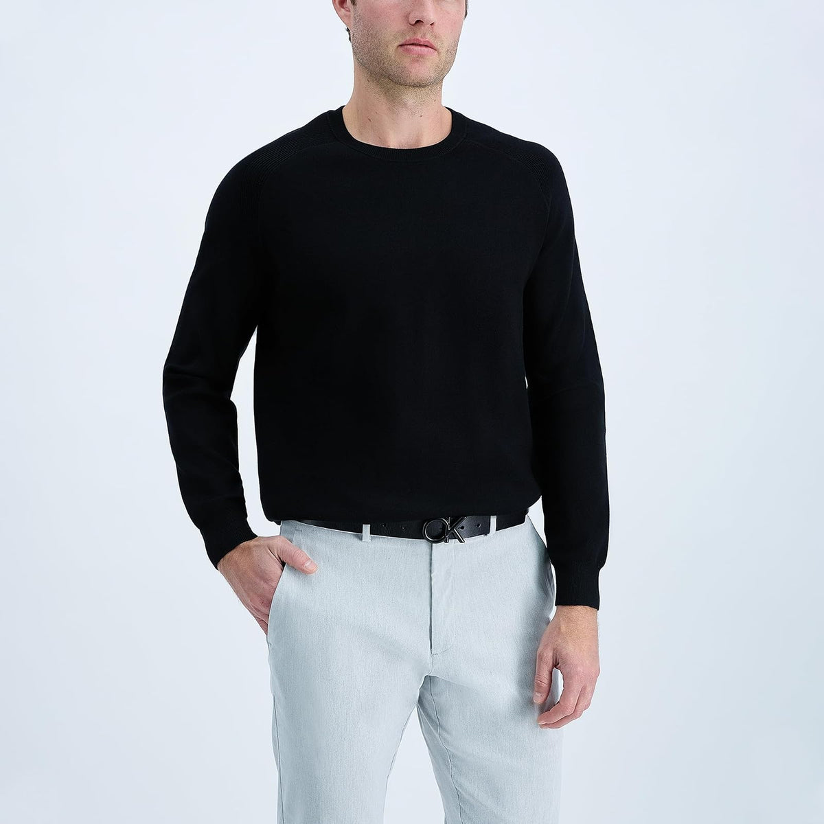 Calvin Klein Cinturón de hebilla con placa y logotipo de Jean casual Cinturón para Hombre