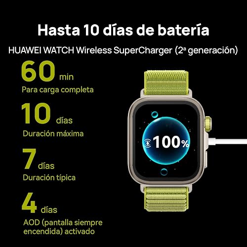 HUAWEI Watch FIT 4 Pro Smartwatch con GPS, 1.82" Pantalla de Zafiro, Verde | Batería hasta 10 días, Bisel de Aleación de Titanio, Análisis de ECG, para Outdoor Entusiastas, iOS & Android