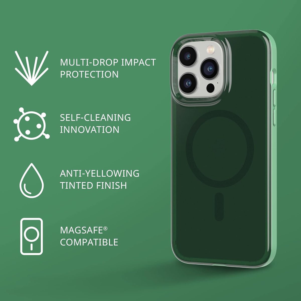 Tech21 iPhone 14 Pro MAX EVO Tinte Compatible con MagSafe® â€“ Funda de teléfono Tintada Que Absorbe los Golpes y Resistente a los arañazos con protección multicaída de 12 pies