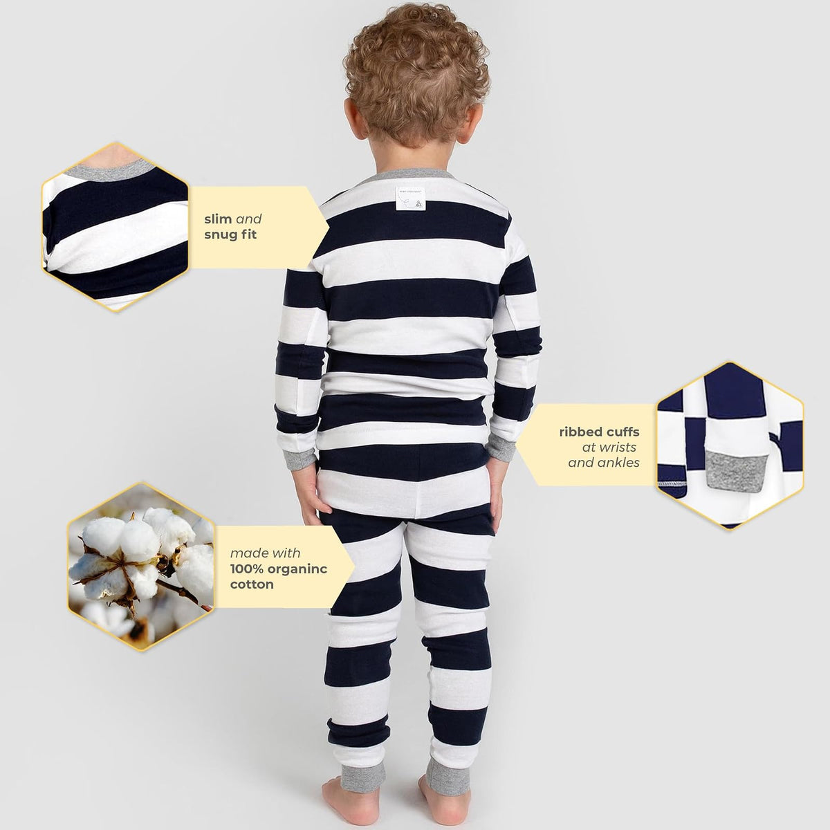 Burt's Bees Baby Conjunto de Pijama de 2 Piezas para bebé, Playera y pantalón, 100% algodón orgánico