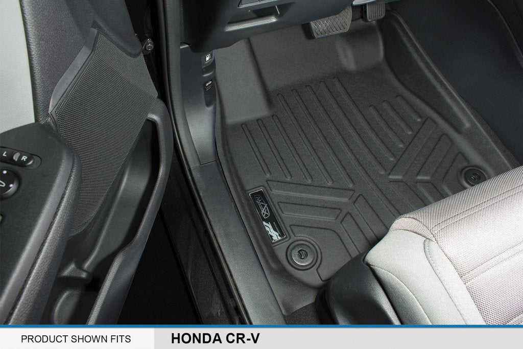 SMARTLINER SA0250/B0250 Juego Alfombrillas TPE 2 Filas Ajuste Personalizado Negro para Honda CR-V 17-22