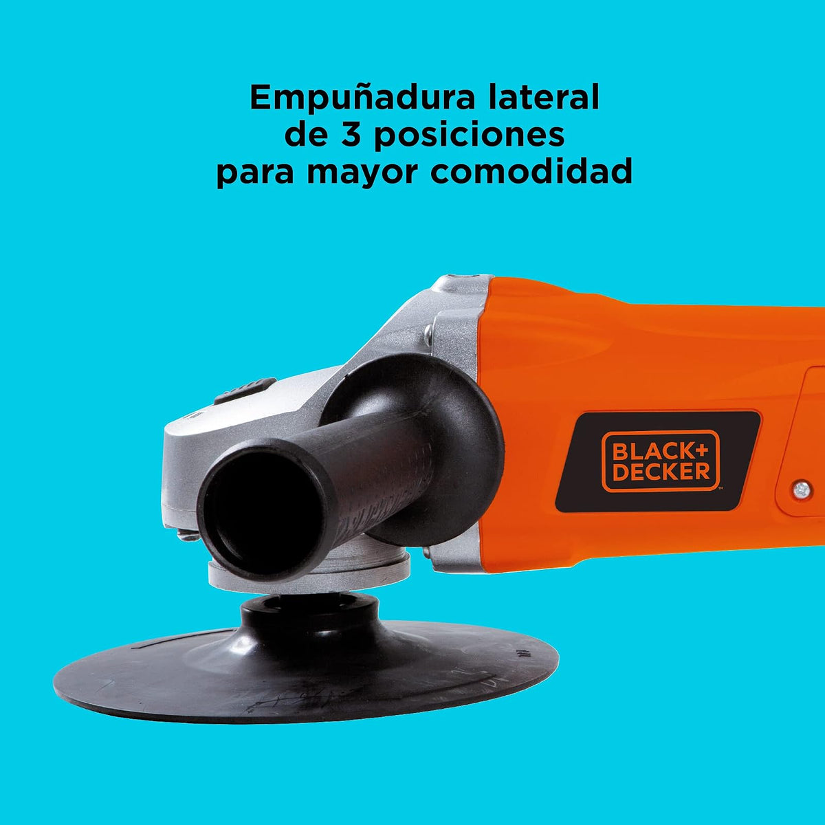 BLACK+DECKER Pulidora y Lijadora 7" (180mm) 1300W con Caja, WP1500K | Pulidora y Lijadora 7" (180mm), 1300W, Incluye Caja para Herramientas