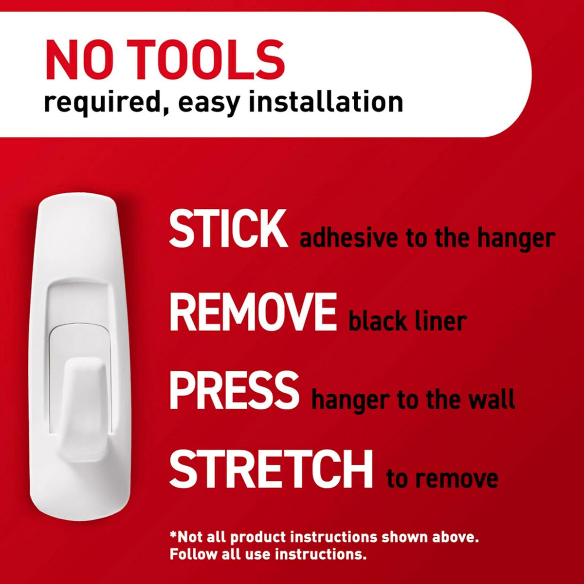 Command Large Utility Hooks, 7-Hooks, 12-Strips (GP003-7NA) - Easy to Open Packaging