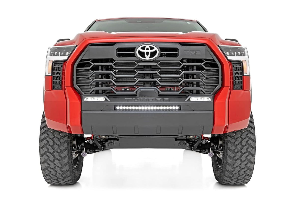 Rough Country - Barra de luz LED Slimline de 20 Pulgadas, 100 W, 7200 lúmenes, LED CREE con Haz de inundación Amplio para Todoterreno, Jeeps, camión, UTV