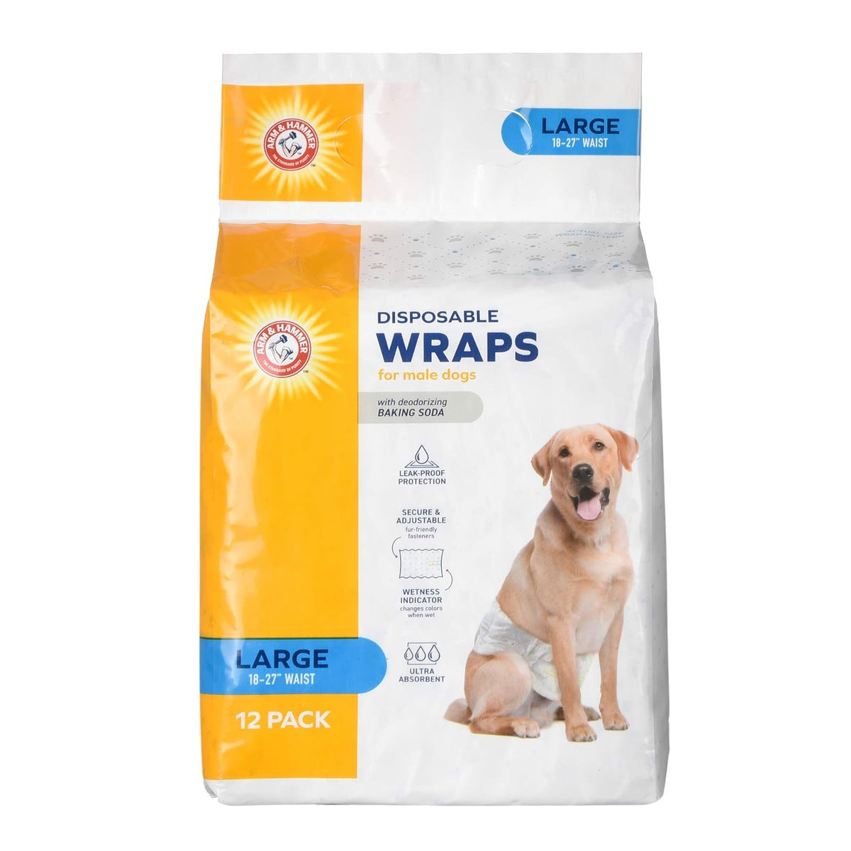 Arm & Hammer Pañales Desechables para Perro - Masculino - Large - 12 Count