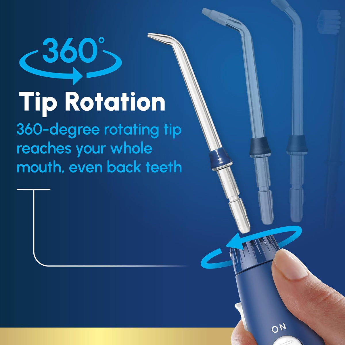 Waterpik Water Flosser Irrigador bucal eléctrico para encimera dental para dientes - Aquarius Professional, WP-663 Azul