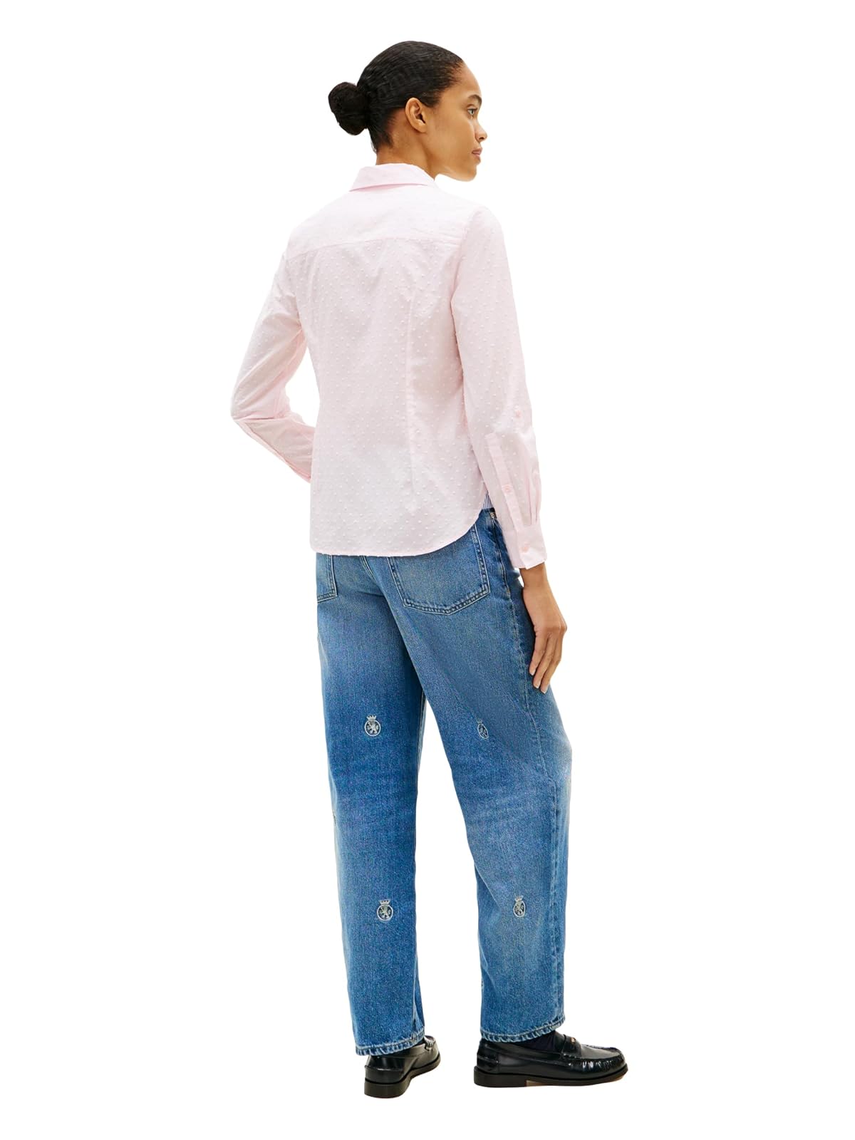 Tommy Hilfiger - Camisa de Manga Larga con Botones para Mujer