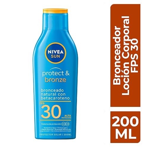 Protector Solar Corporal NIVEA SUN Protect & Bronze FPS 30 200Ml, Bronceado Natural Loción