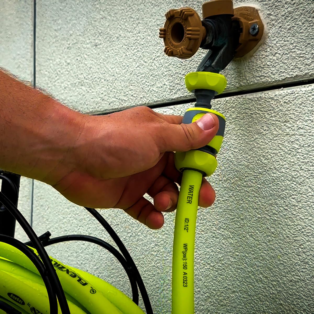 Flexzilla Garden Hose Kit with Quick Connect Attachments, 1/2 in. x 50 ft., Heavy Duty, Lightweight, ZillaGreen