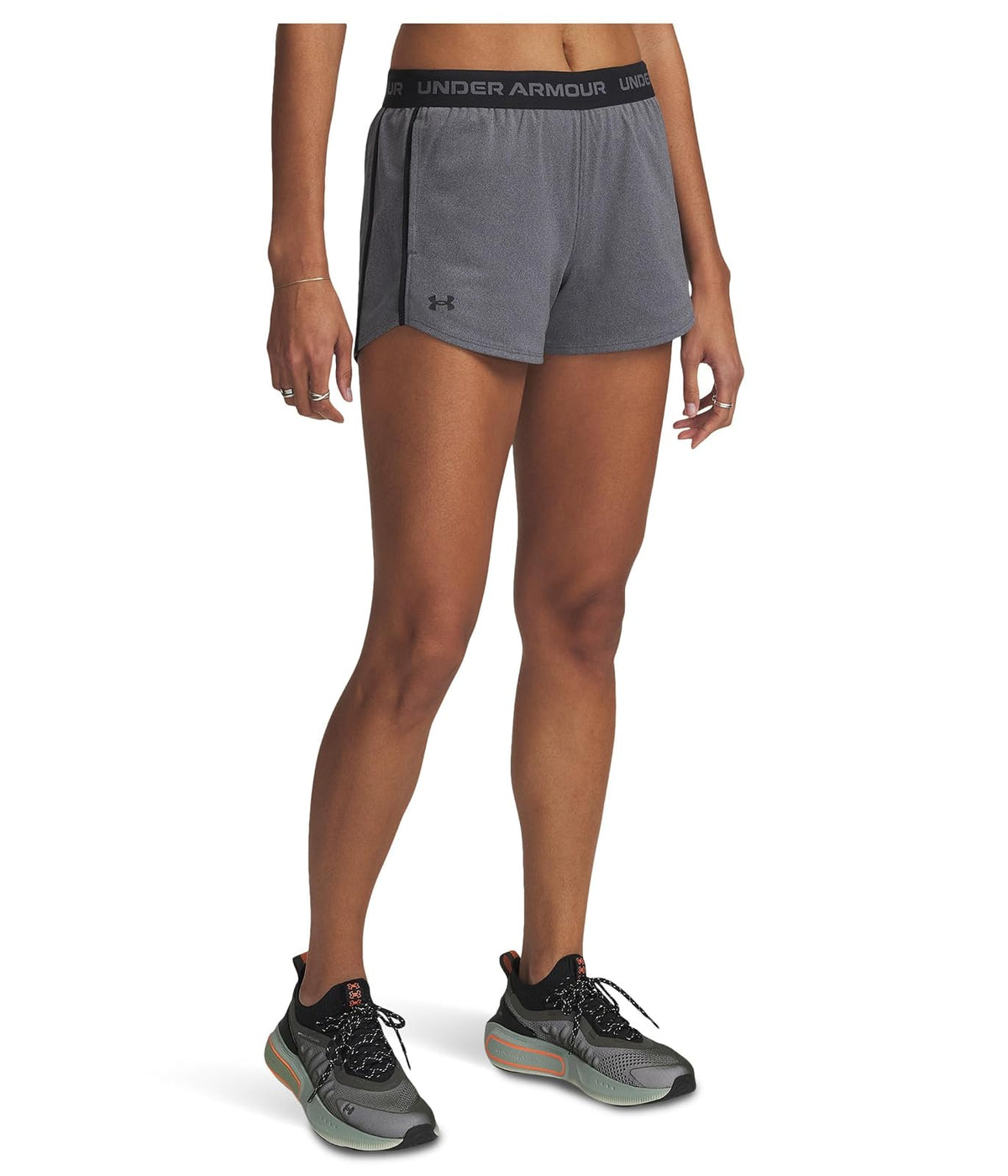 Under Armour Tech Play Up Short Deportivo para Mujer - CH - (025) Castlerock - Negro