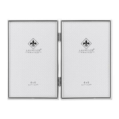 Lawrence Frames Marco de Fotos Metal Dorado 8x10 - 4x6 Double - Plata