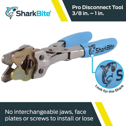 SharkBite Pro Push to Connect Herramienta de desconexión, tubería PEX, cobre, CPVC, PE-RT, HDPE, HDPE, PROD3810