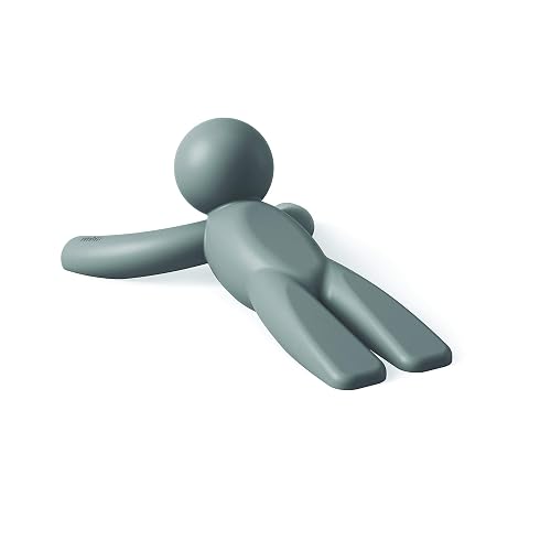 Umbra Buddy Tope de Puerta Antideslizante de Hule Resistente, Gris | Construcción de goma suave, protege los suelos de arañazos, cuña antideslizante, se adapta a varios tipos de suelo