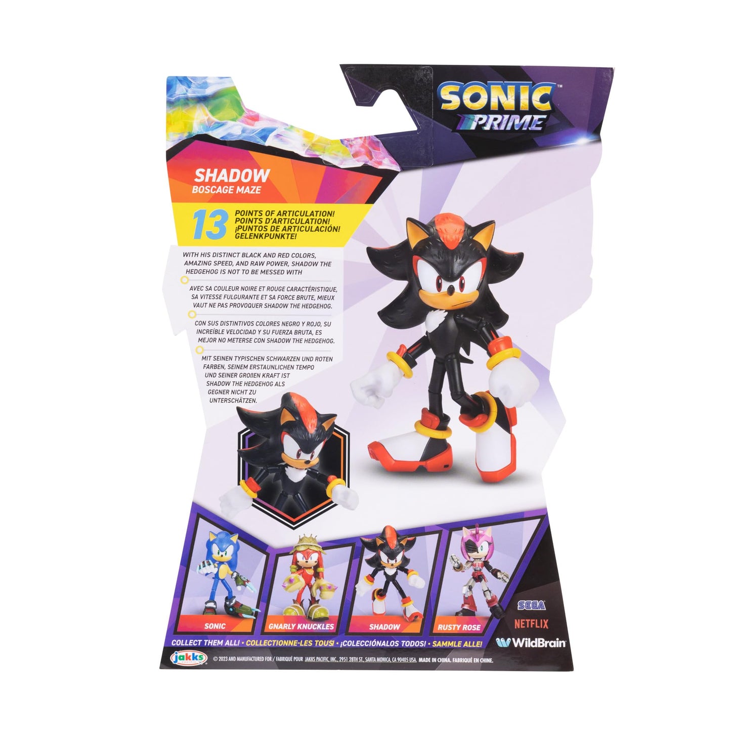 Sonic Prime - Figura de acción articulada de 5 Pulgadas - Shadow Green Hill Zone