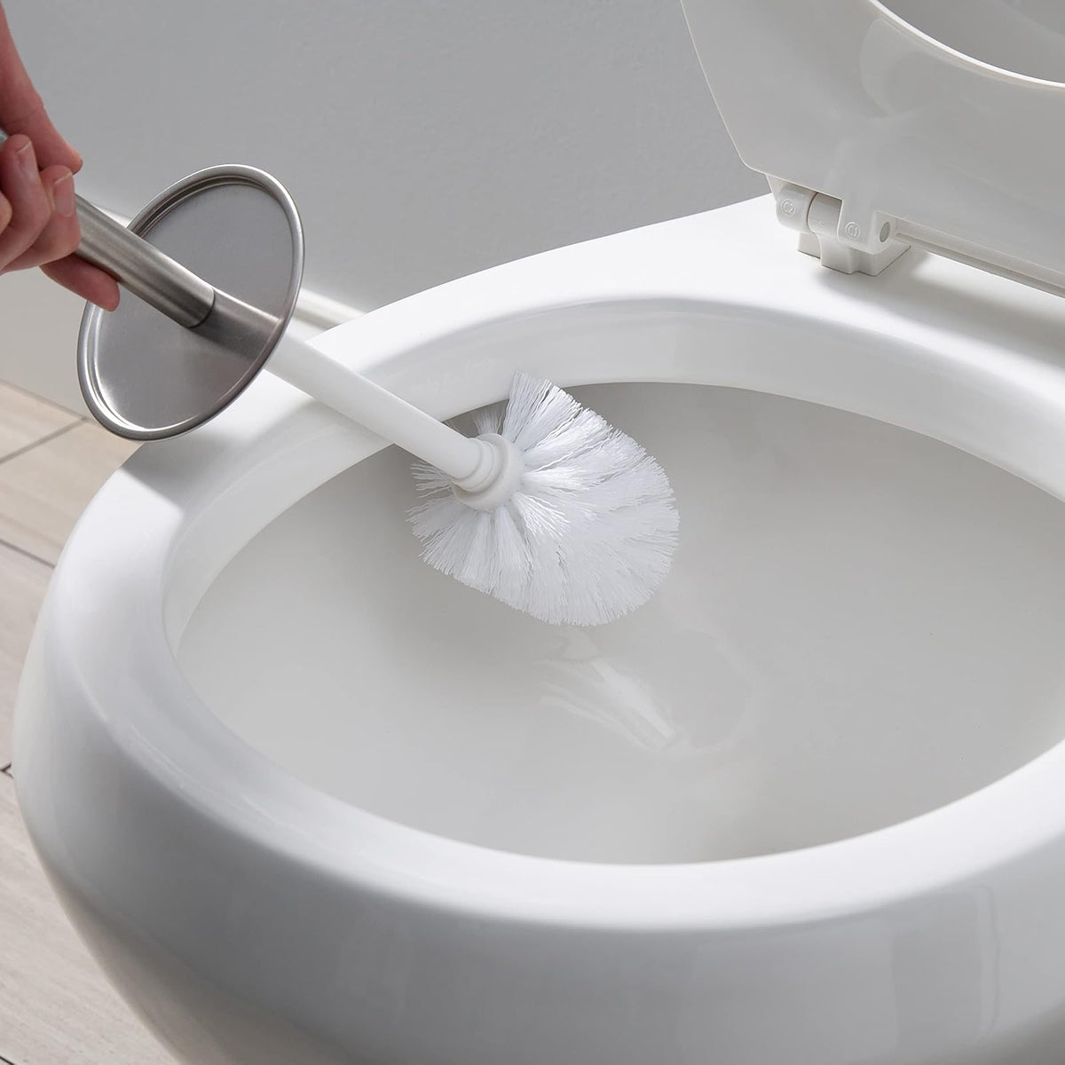 Bath Bliss - Cepillos de Inodoro de Acero Inoxidable, Resistentes a la corrosión, 1 Paquete, satén