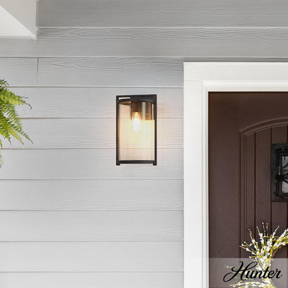 Hunter Fan, Colgante de pared Astwood Negro Mate para Exterior 1 Luz 14 pulgadas