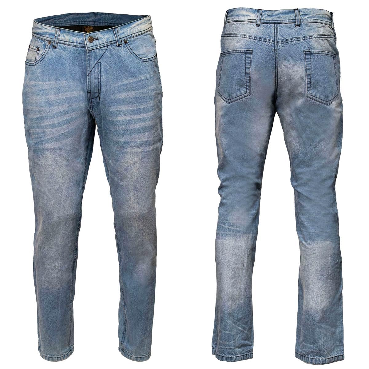 Milwaukee Leather Jeans Reforzados con Aramida Holgados MDM5002-BLUE-38, Azul, Talla 38