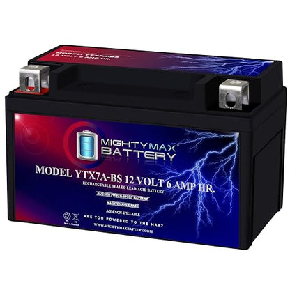 Mighty Max Battery YTX7A-BS – 12V 6AH 105 CCA – SLA Power Sport Battery – Producto de la marca Mighty Max Battery (3456282)