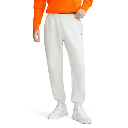 Champion Powerblend Pantalón Deportivo para Hombre - 3XL Amplio - Logotipo de parche C gris Oxford