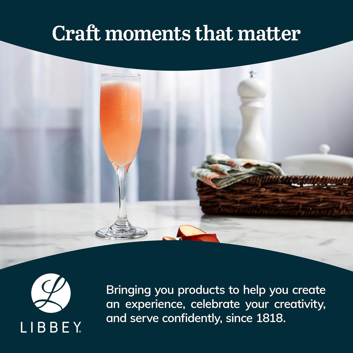 Libbey 3795 Embassy 6-Ounce Flute Champagne Glass, Set of 12