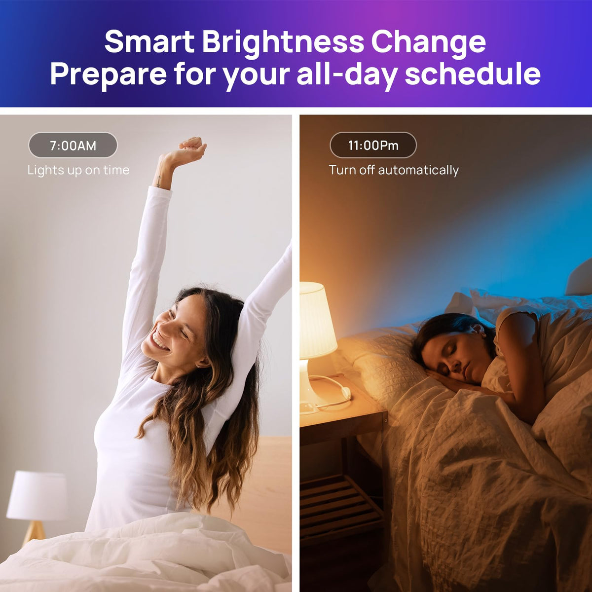 Consciot - Bombillas inteligentes, WiFi Bluetooth que cambia de color, bombillas LED A19 E26 RGBTW que funcionan con Alexa/Google Home/Apple Home/Siri, sincronización de música, foco inteligente