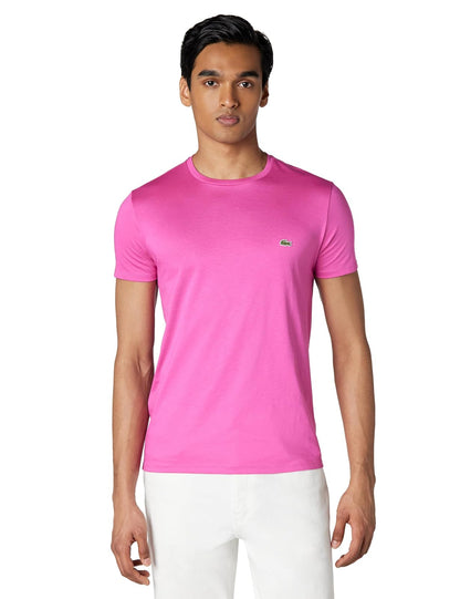 Lacoste Playera Clásica para Hombre, Cuello Redondo - G - Malva