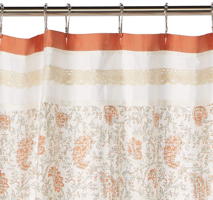Madison Park Dawn Cortina de Ducha, 72 x 72 cm, Color Coral