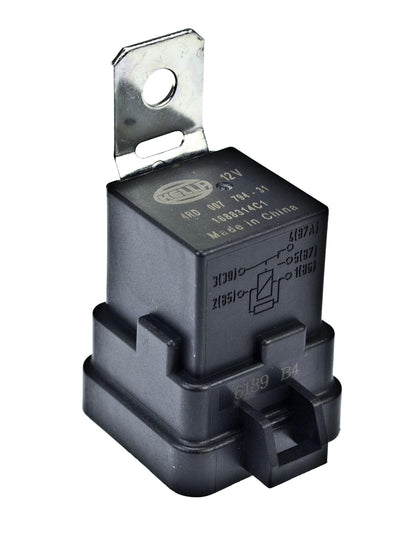 Hella Relé SPDT RES 007794311, 12V 20/40 A con Soporte Resistente a la Intemperie