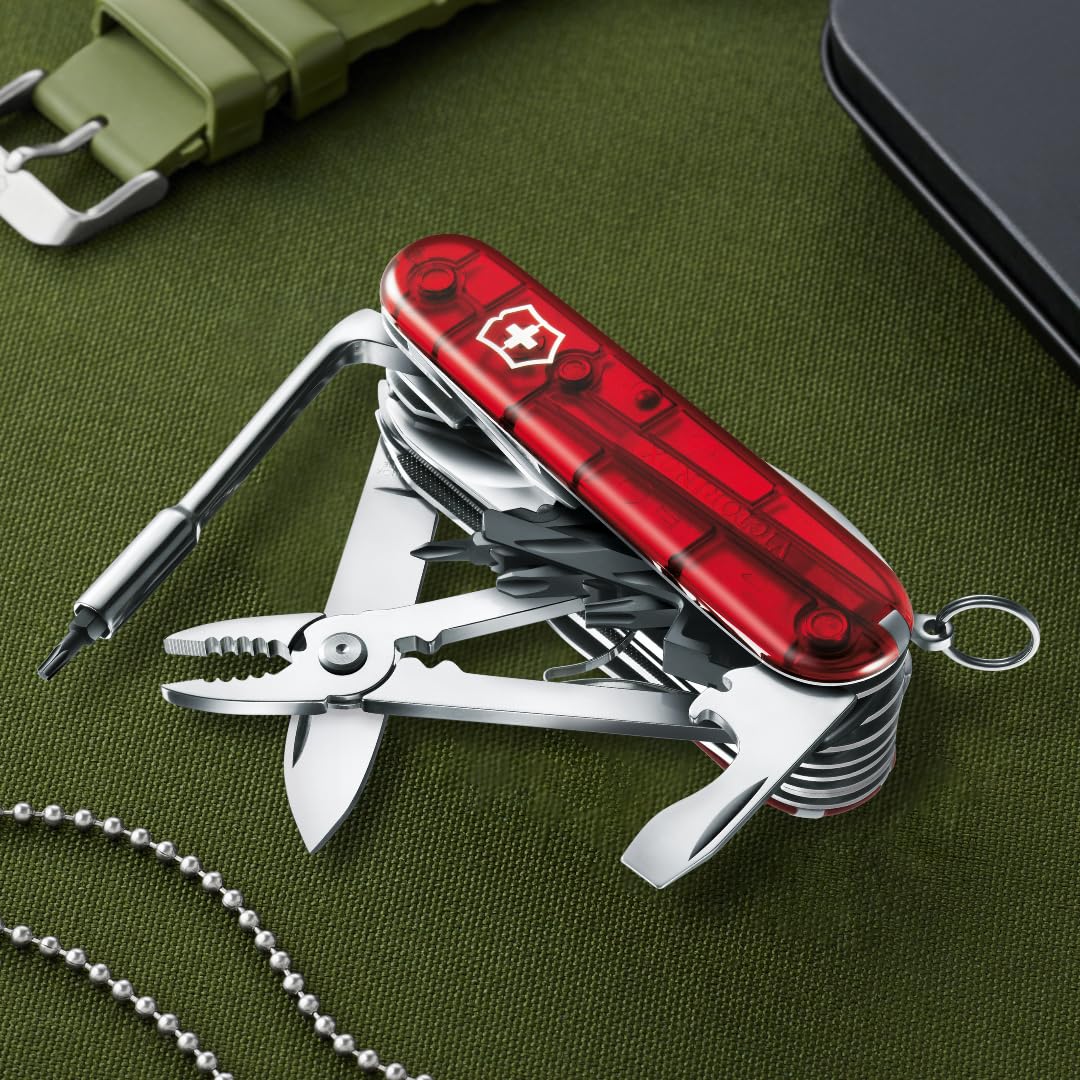Victorinox Navaja Cybertool, Roja Transparente, 39 Usos