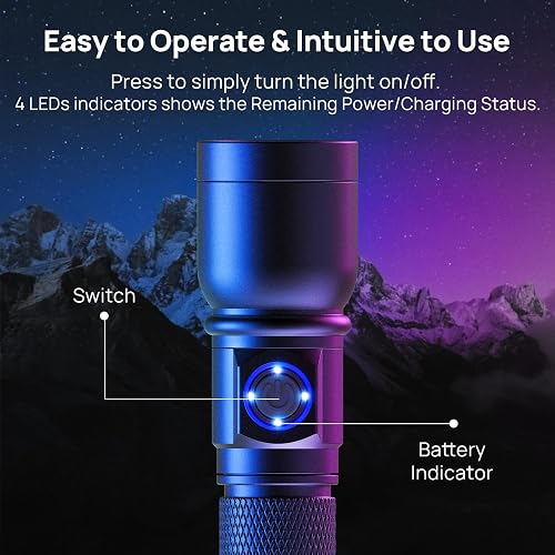 Consciot - Linterna UV con luz negra, recargable con USB-C, 365 nm, luz ultravioleta LED, lámpara de madera portátil para detección de orina de mascotas, manchas secas, chinches de cama, resina de