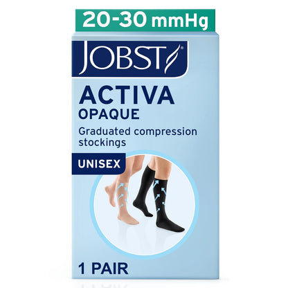 Jobst Activa Calcetines de Compresión Graduada 20-30 mmHg Hasta la Rodilla Puntera Cerrada Beige Sedoso M