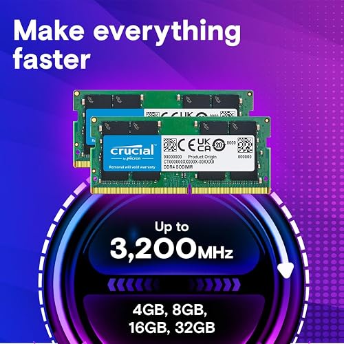 Crucial Memoria RAM CT8G4SFRA32A de 8 GB DDR4 3200MHz CL22 (o 2933MHz o 2666MHz)