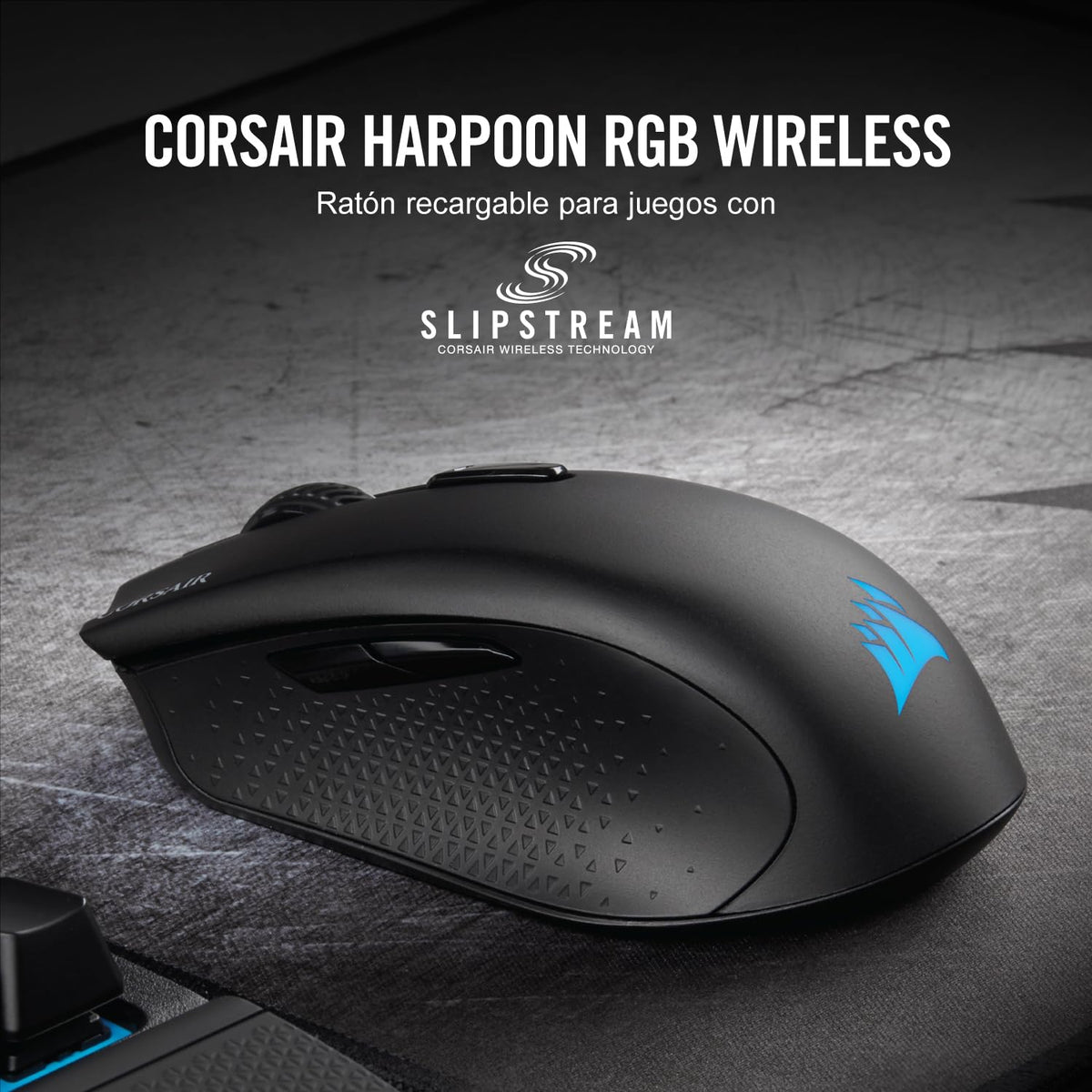 Corsair Harpoon Wireless RGB Ratón Ligero para Juegos FPS/MOBA - 10.000 PPP - 6 Botones Programables - Bluetooth de Baja Latencia - Compatible con iCUE - PC, Mac, PS5, PS4, Xbox - Negro