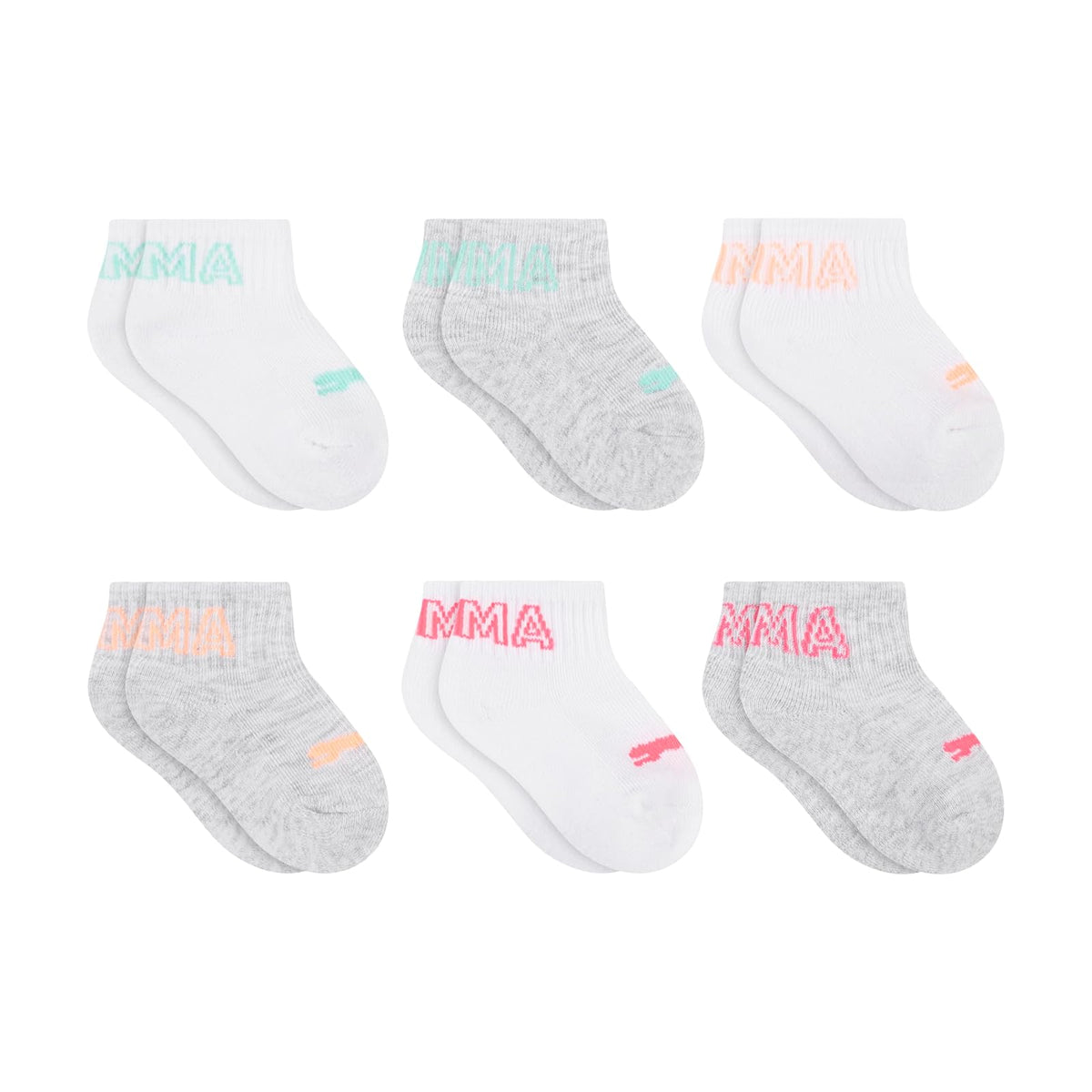 PUMA 6-pack Anklet Socks, Extra Cushion & Comfort-toe Calcetines Unisex bebé
